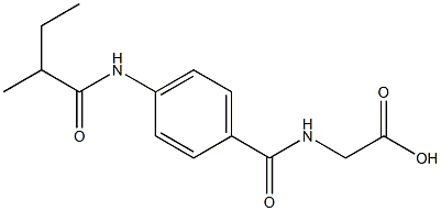 ({4-[(2-methylbutanoyl)amino]benzoyl}amino)acetic acid Struktur