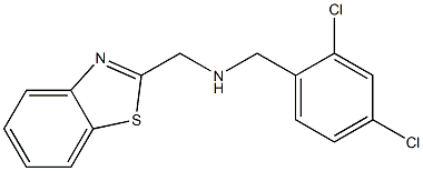 (1,3-benzothiazol-2-ylmethyl)[(2,4-dichlorophenyl)methyl]amine Struktur