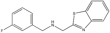 (1,3-benzothiazol-2-ylmethyl)[(3-fluorophenyl)methyl]amine Struktur