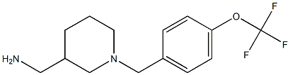 (1-{[4-(trifluoromethoxy)phenyl]methyl}piperidin-3-yl)methanamine Struktur