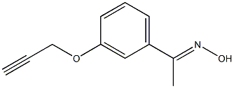 (1E)-1-[3-(prop-2-ynyloxy)phenyl]ethanone oxime Struktur