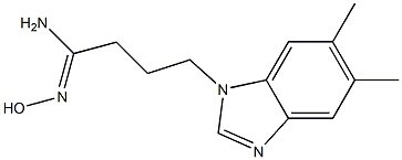 (1Z)-4-(5,6-dimethyl-1H-benzimidazol-1-yl)-N'-hydroxybutanimidamide Struktur