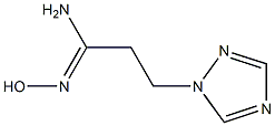 (1Z)-N'-hydroxy-3-(1H-1,2,4-triazol-1-yl)propanimidamide Struktur