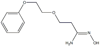 (1Z)-N'-hydroxy-3-(2-phenoxyethoxy)propanimidamide Struktur