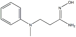 (1Z)-N'-hydroxy-3-[methyl(phenyl)amino]propanimidamide Struktur