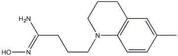 (1Z)-N'-hydroxy-4-(6-methyl-3,4-dihydroquinolin-1(2H)-yl)butanimidamide Struktur