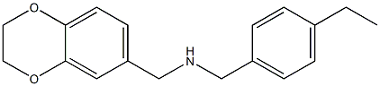 (2,3-dihydro-1,4-benzodioxin-6-ylmethyl)[(4-ethylphenyl)methyl]amine Struktur