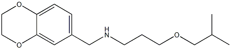 (2,3-dihydro-1,4-benzodioxin-6-ylmethyl)[3-(2-methylpropoxy)propyl]amine Struktur