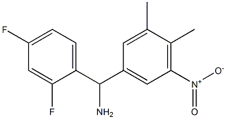 (2,4-difluorophenyl)(3,4-dimethyl-5-nitrophenyl)methanamine Struktur