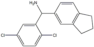 (2,5-dichlorophenyl)(2,3-dihydro-1H-inden-5-yl)methanamine Struktur