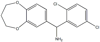 (2,5-dichlorophenyl)(3,4-dihydro-2H-1,5-benzodioxepin-7-yl)methanamine Struktur