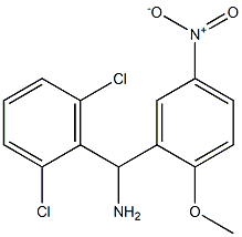 (2,6-dichlorophenyl)(2-methoxy-5-nitrophenyl)methanamine Struktur