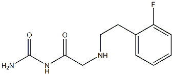 (2-{[2-(2-fluorophenyl)ethyl]amino}acetyl)urea Struktur