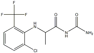 (2-{[2-chloro-6-(trifluoromethyl)phenyl]amino}propanoyl)urea Struktur