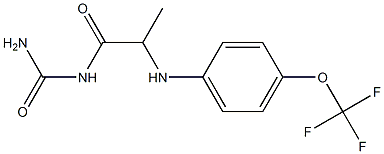 (2-{[4-(trifluoromethoxy)phenyl]amino}propanoyl)urea Struktur