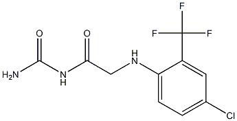 (2-{[4-chloro-2-(trifluoromethyl)phenyl]amino}acetyl)urea Struktur