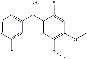 (2-bromo-4,5-dimethoxyphenyl)(3-fluorophenyl)methanamine Struktur