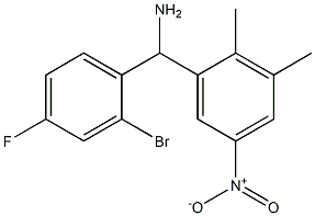 (2-bromo-4-fluorophenyl)(2,3-dimethyl-5-nitrophenyl)methanamine Struktur