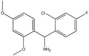 (2-chloro-4-fluorophenyl)(2,4-dimethoxyphenyl)methanamine Struktur