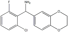 (2-chloro-6-fluorophenyl)(2,3-dihydro-1,4-benzodioxin-6-yl)methanamine Struktur