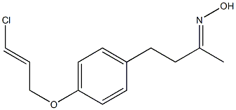 (2E)-4-(4-{[(2E)-3-chloroprop-2-enyl]oxy}phenyl)butan-2-one oxime Struktur