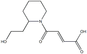 (2E)-4-[2-(2-hydroxyethyl)piperidin-1-yl]-4-oxobut-2-enoic acid Struktur