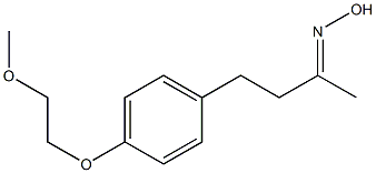 (2E)-4-[4-(2-methoxyethoxy)phenyl]butan-2-one oxime Struktur