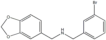 (2H-1,3-benzodioxol-5-ylmethyl)[(3-bromophenyl)methyl]amine Struktur