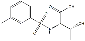 (2S,3R)-3-hydroxy-2-{[(3-methylphenyl)sulfonyl]amino}butanoic acid Struktur