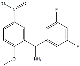 (3,5-difluorophenyl)(2-methoxy-5-nitrophenyl)methanamine Struktur