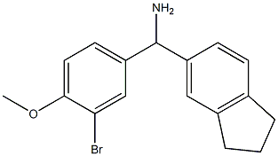 (3-bromo-4-methoxyphenyl)(2,3-dihydro-1H-inden-5-yl)methanamine Struktur