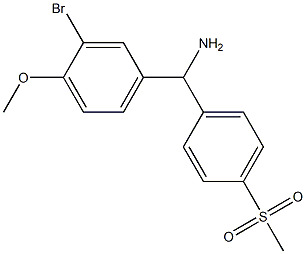 (3-bromo-4-methoxyphenyl)(4-methanesulfonylphenyl)methanamine Struktur