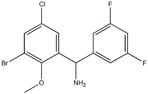 (3-bromo-5-chloro-2-methoxyphenyl)(3,5-difluorophenyl)methanamine Struktur