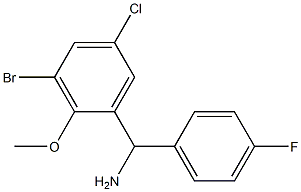 (3-bromo-5-chloro-2-methoxyphenyl)(4-fluorophenyl)methanamine Struktur