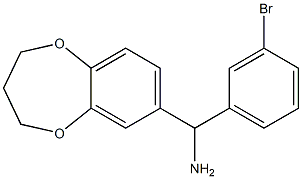 (3-bromophenyl)(3,4-dihydro-2H-1,5-benzodioxepin-7-yl)methanamine Struktur