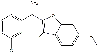 (3-chlorophenyl)(6-methoxy-3-methyl-1-benzofuran-2-yl)methanamine Struktur