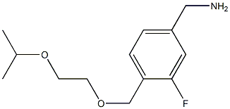 (3-fluoro-4-{[2-(propan-2-yloxy)ethoxy]methyl}phenyl)methanamine Struktur