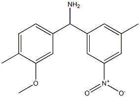 (3-methoxy-4-methylphenyl)(3-methyl-5-nitrophenyl)methanamine Struktur