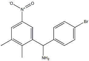 (4-bromophenyl)(2,3-dimethyl-5-nitrophenyl)methanamine Struktur