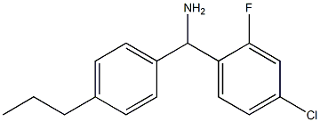 (4-chloro-2-fluorophenyl)(4-propylphenyl)methanamine Struktur