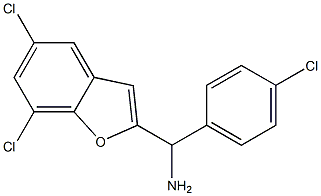 (4-chlorophenyl)(5,7-dichloro-1-benzofuran-2-yl)methanamine Struktur