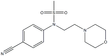 (4-cyanophenyl)-N-[2-(morpholin-4-yl)ethyl]methanesulfonamide Struktur