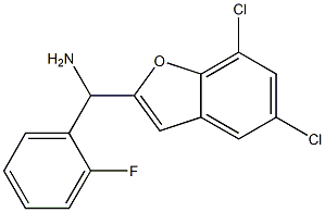 (5,7-dichloro-1-benzofuran-2-yl)(2-fluorophenyl)methanamine Struktur