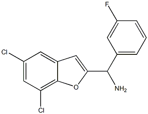 (5,7-dichloro-1-benzofuran-2-yl)(3-fluorophenyl)methanamine Struktur