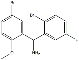 (5-bromo-2-methoxyphenyl)(2-bromo-5-fluorophenyl)methanamine Struktur