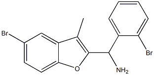 (5-bromo-3-methyl-1-benzofuran-2-yl)(2-bromophenyl)methanamine Struktur