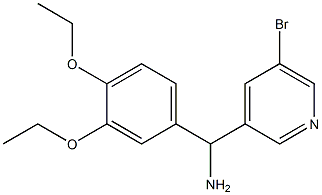 (5-bromopyridin-3-yl)(3,4-diethoxyphenyl)methanamine Struktur