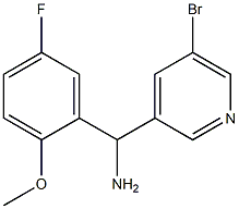 (5-bromopyridin-3-yl)(5-fluoro-2-methoxyphenyl)methanamine Struktur