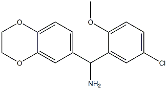 (5-chloro-2-methoxyphenyl)(2,3-dihydro-1,4-benzodioxin-6-yl)methanamine Struktur