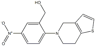 (5-nitro-2-{4H,5H,6H,7H-thieno[3,2-c]pyridin-5-yl}phenyl)methanol Struktur